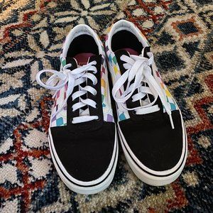 Rainbow Checkered Lowtop Vans